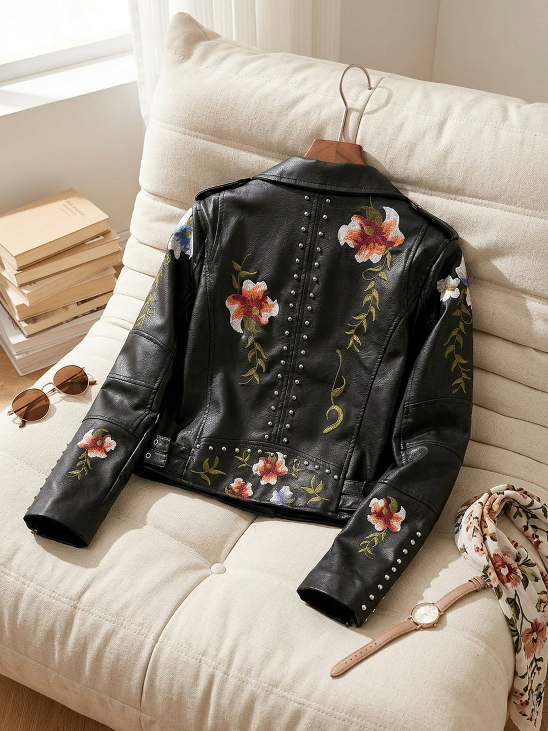 Kalisetta - Floral Print Short Jacket