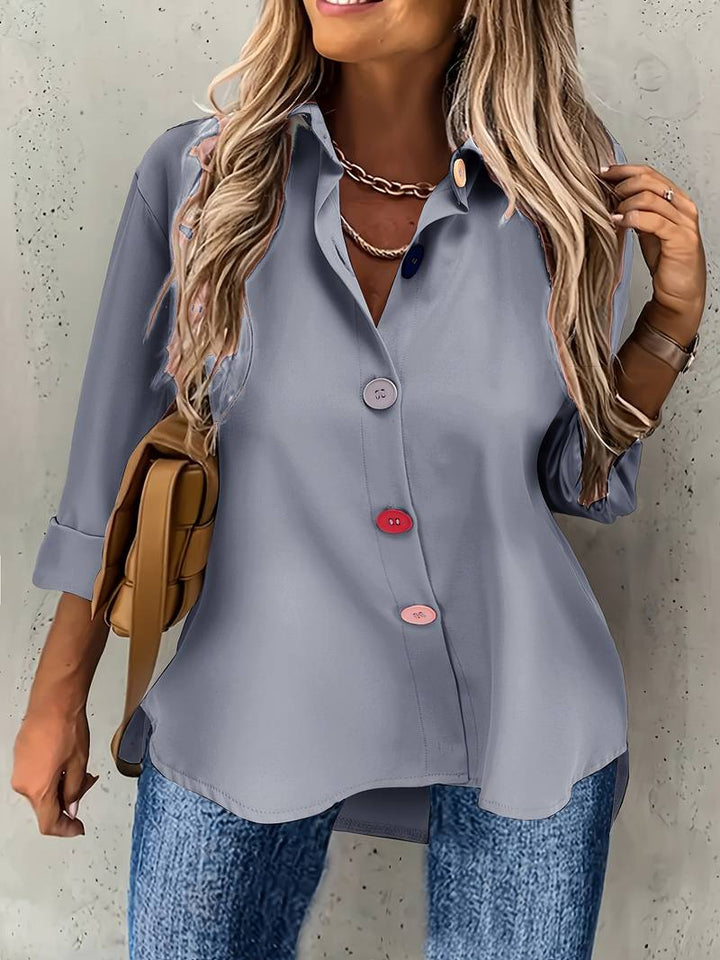 Lasangi - Casual Long Sleeve Shirt With Multiple Button