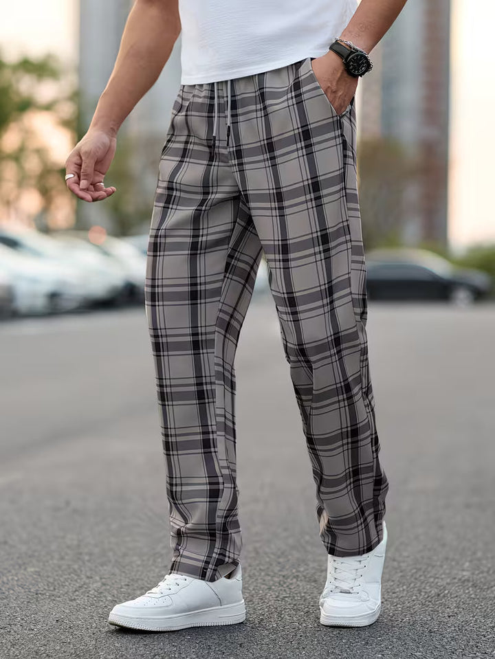 Idriz - Plaid Pants With Elastic Waist