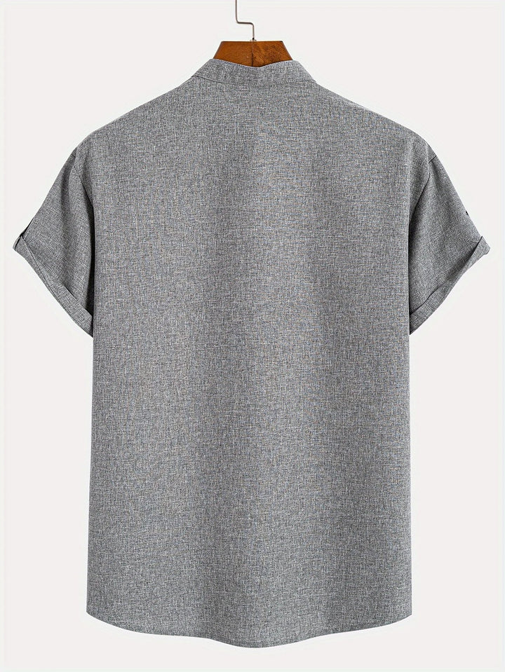 Samuelson - Elegant Short Sleeve Shirt With Collar