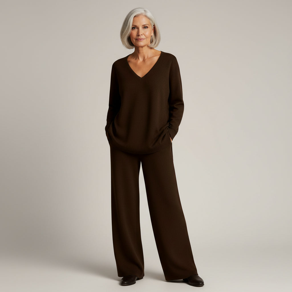 Laen - Two Piece V-Neck Set