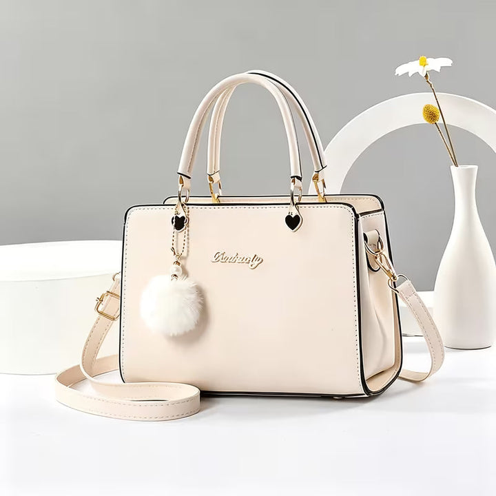 Samietta - Handbag With Pom-Pom Charm and Shoulder Strap