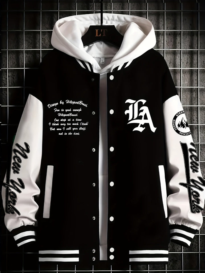 Pytheforge - Baseball Jacket With Button-Up Front