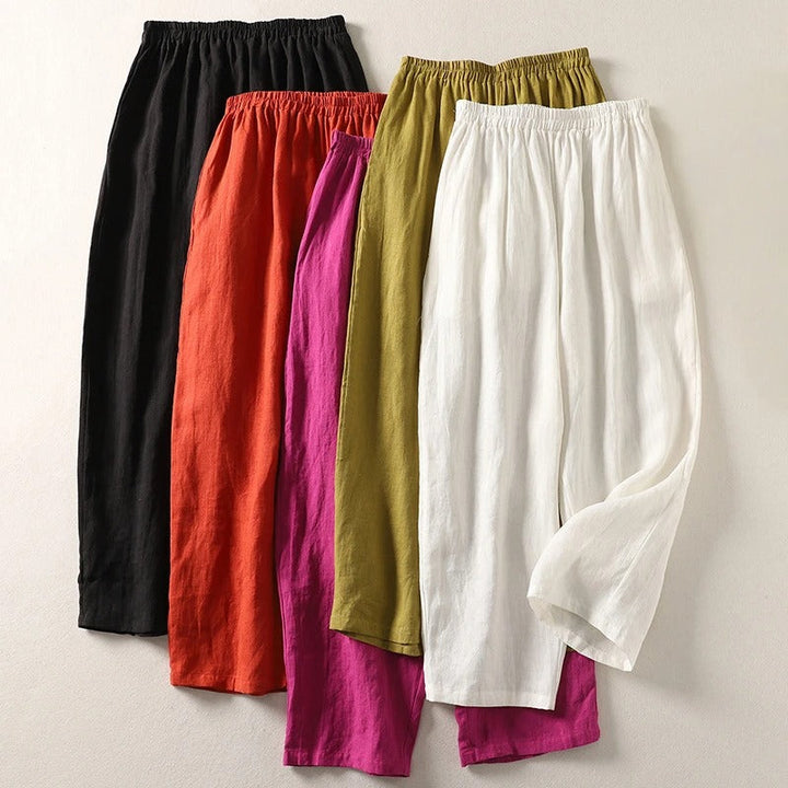 Ljupka - Flowy Cotton And Linen Trousers