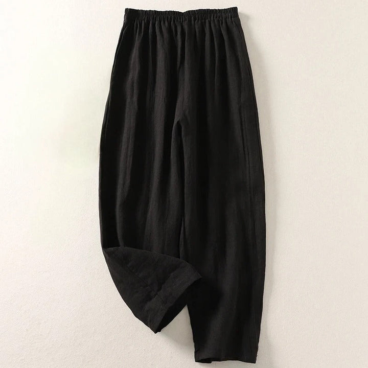 Ljupka - Flowy Cotton And Linen Trousers