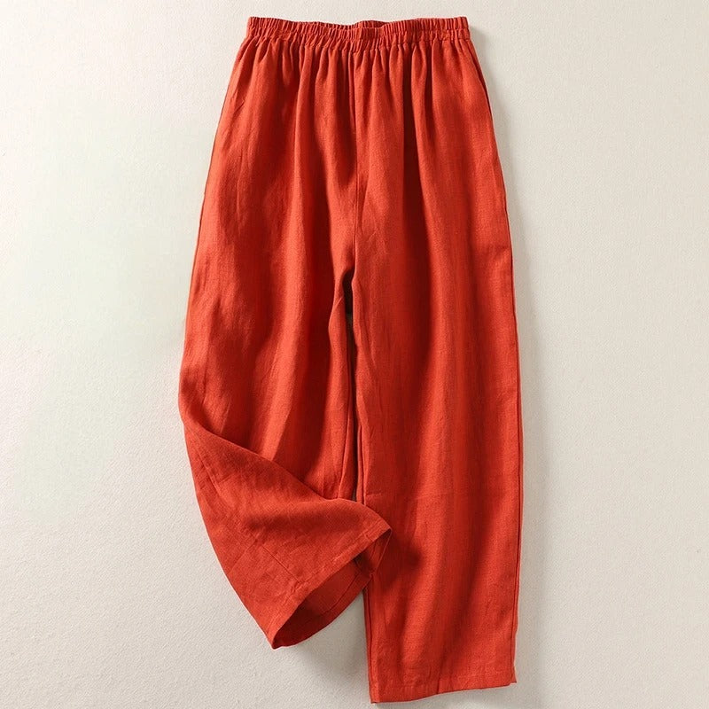 Ljupka - Flowy Cotton And Linen Trousers