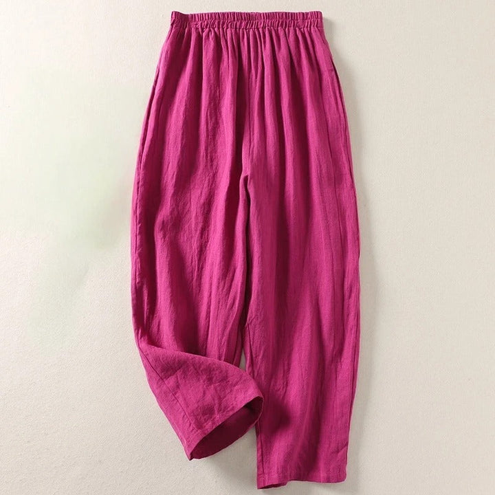 Ljupka - Flowy Cotton And Linen Trousers