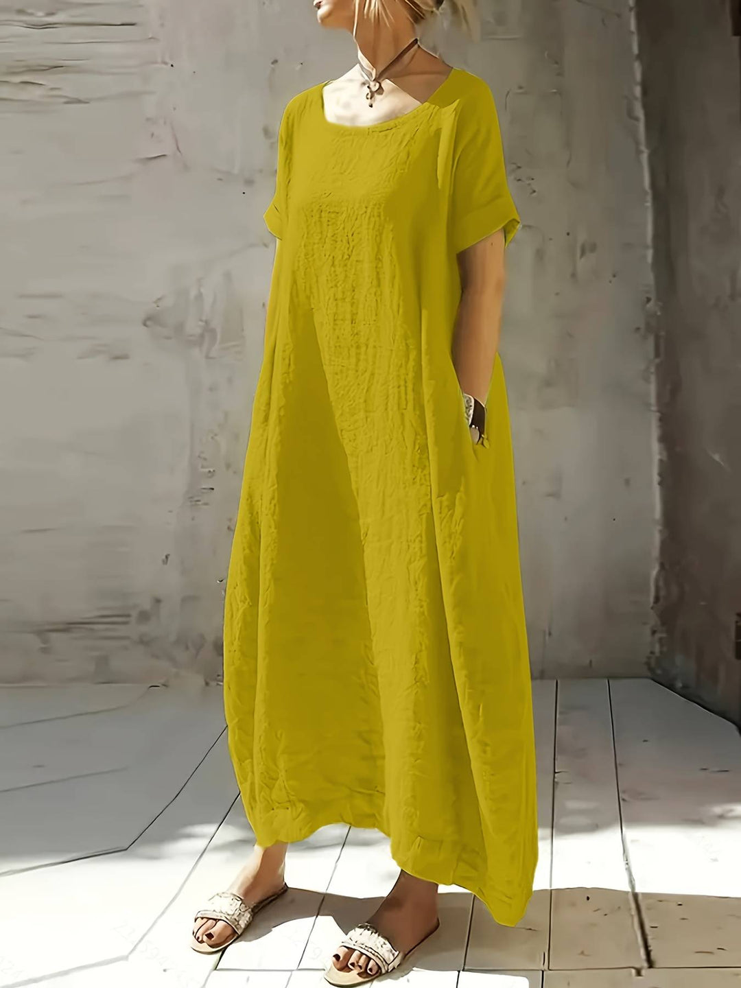 Anuradhi - Casual Long Dress With Loose Sleeves