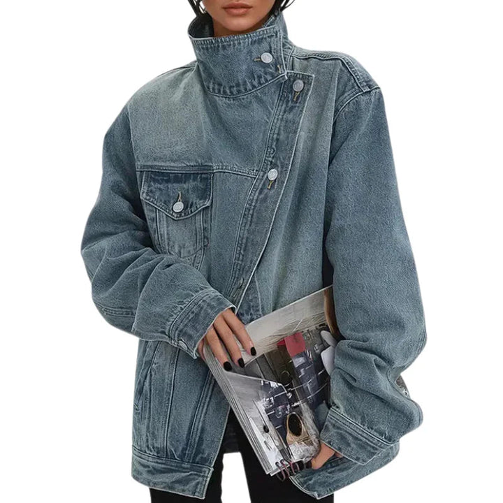 Estera - Asymmetrical Denim Jacket
