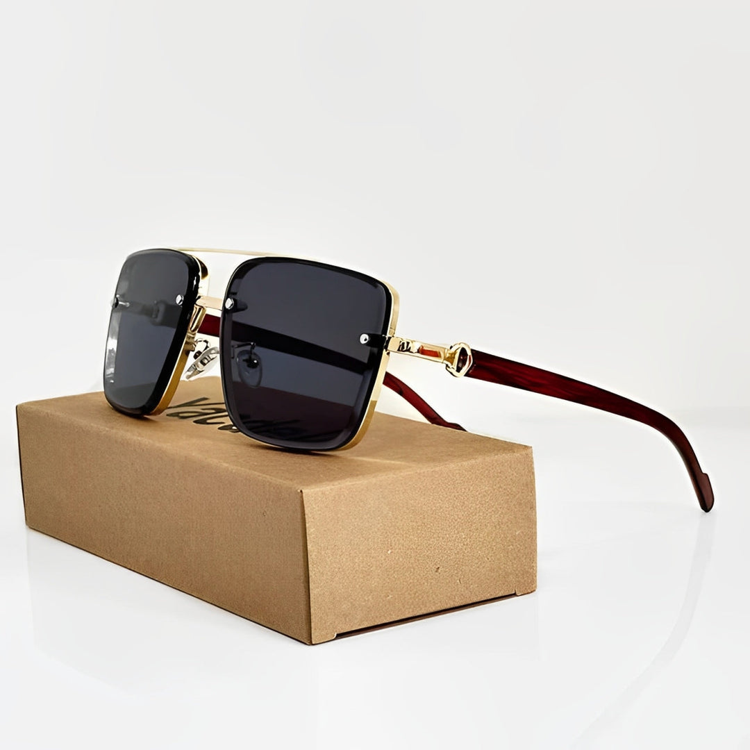 MetroLens - Double Bridge Square Sunglasses