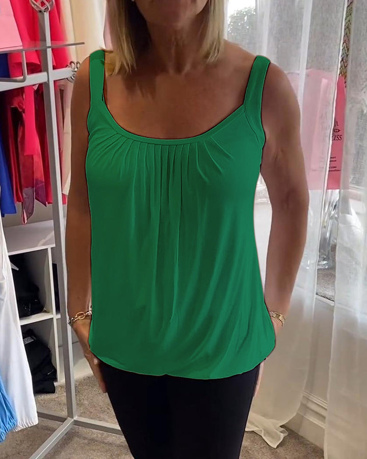 Hanner - Genuine Pleated Sleevless  Top