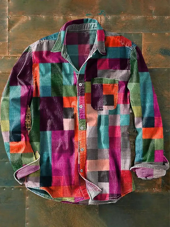 Germaine - Unisex Simple Rainbow Color Long Sleeve Shirt