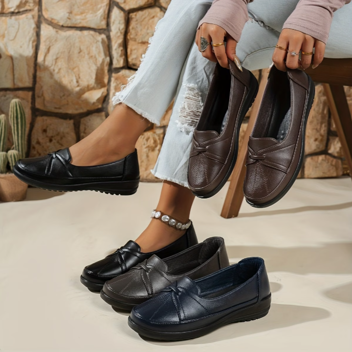 Kirieia - Faux Leather Penny Loafers