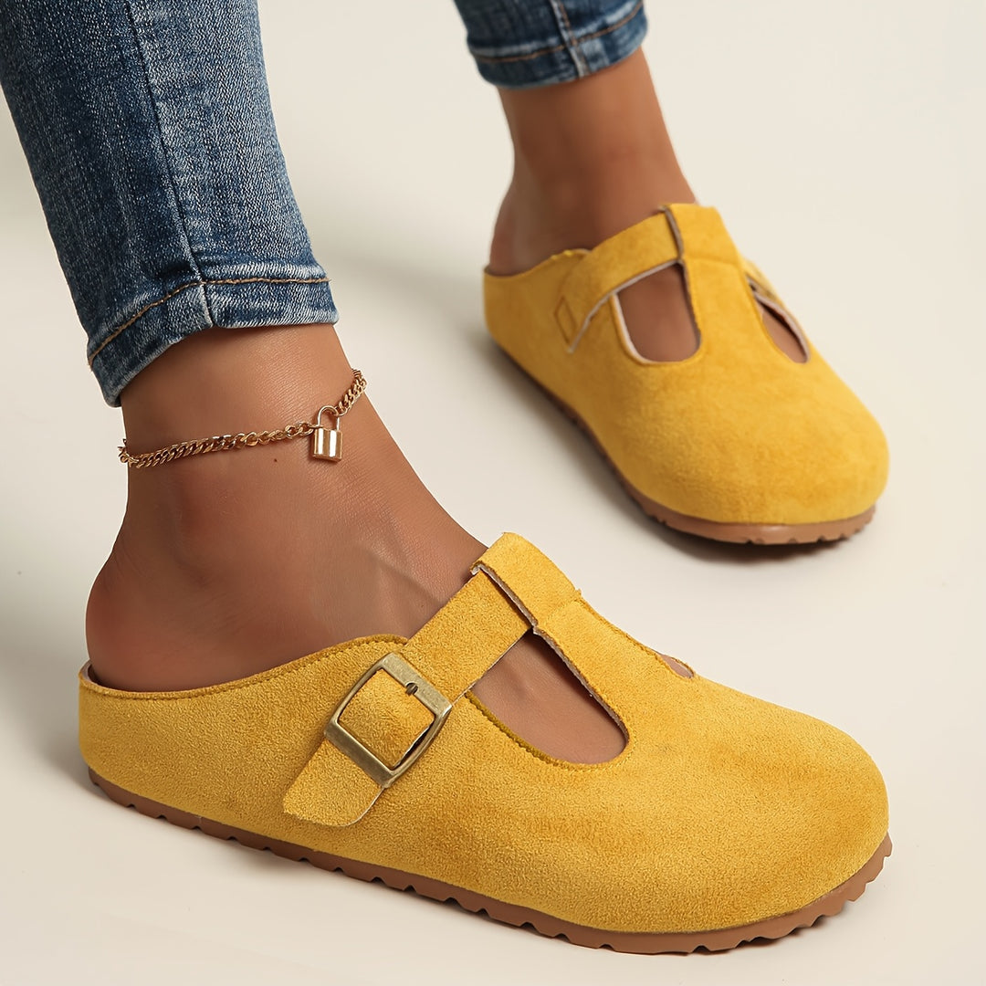 Helane - Comfortable Slip-On Suede Clogs