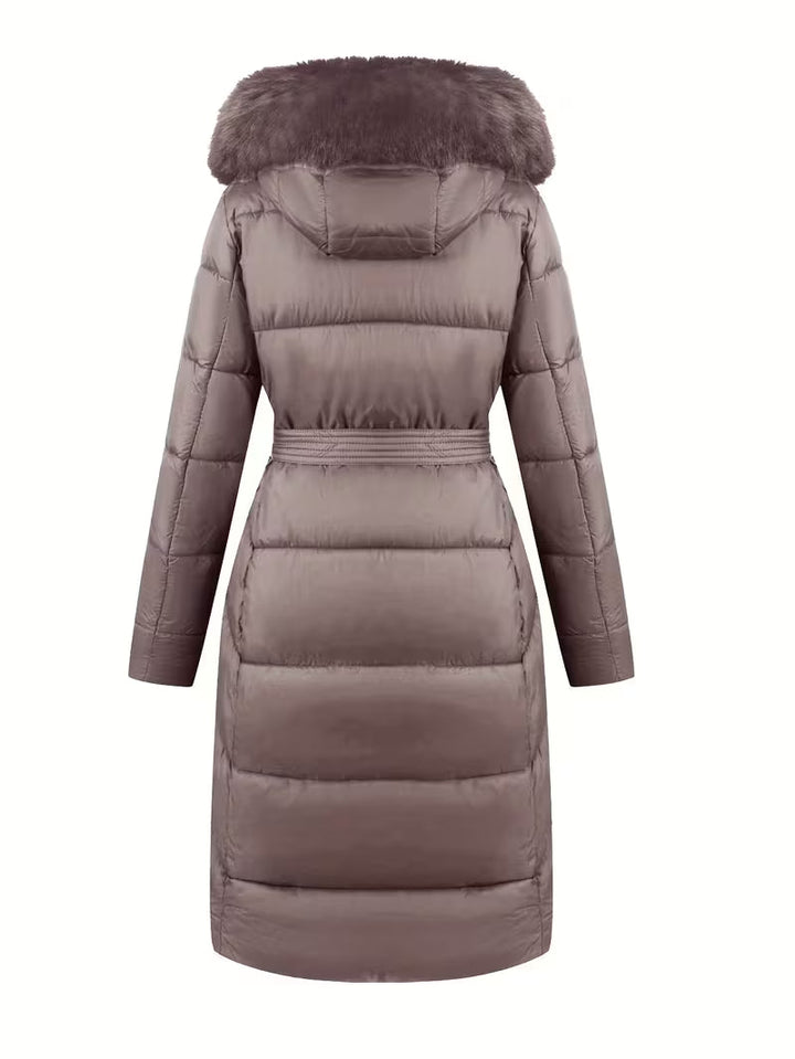 Orianette - Hooded Puffer Jacket With Belt