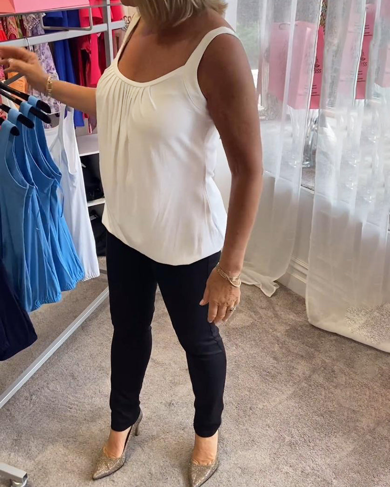 Hanner - Genuine Pleated Sleevless  Top