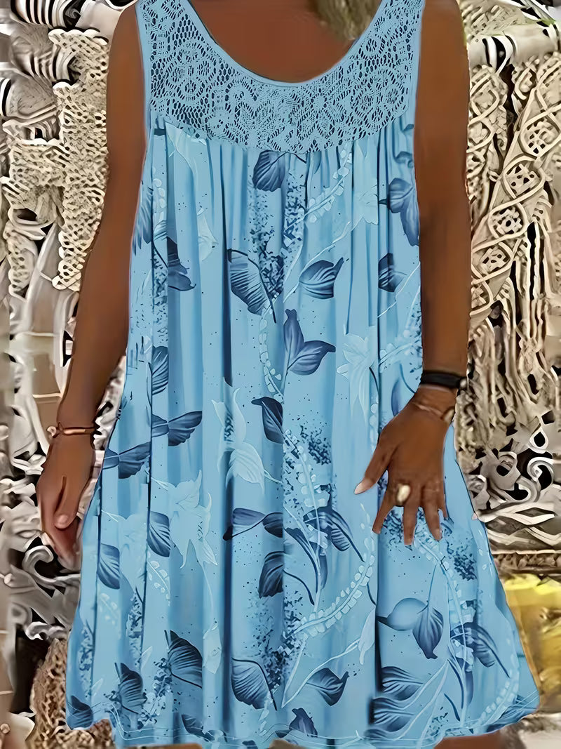 Samudri - Loose Sleeveless Maxi Dress With Round Neck