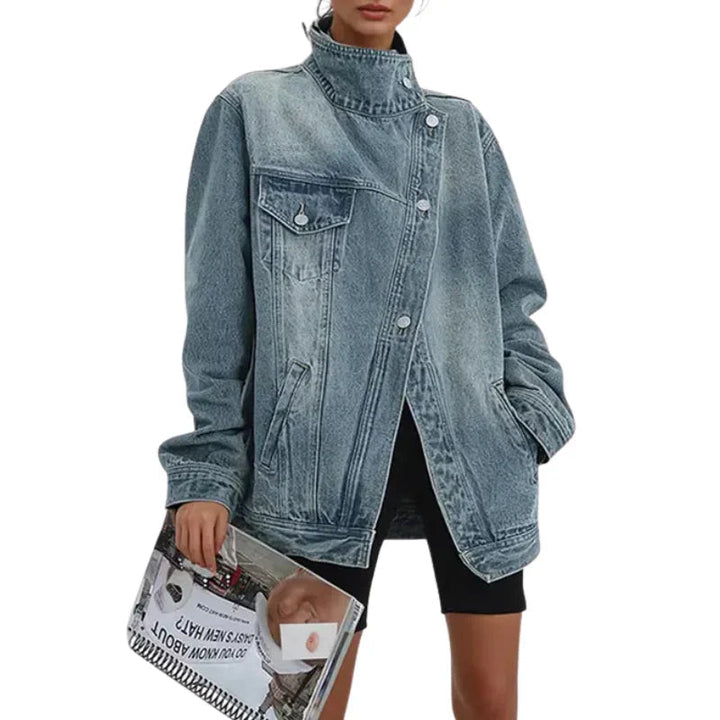 Estera - Asymmetrical Denim Jacket