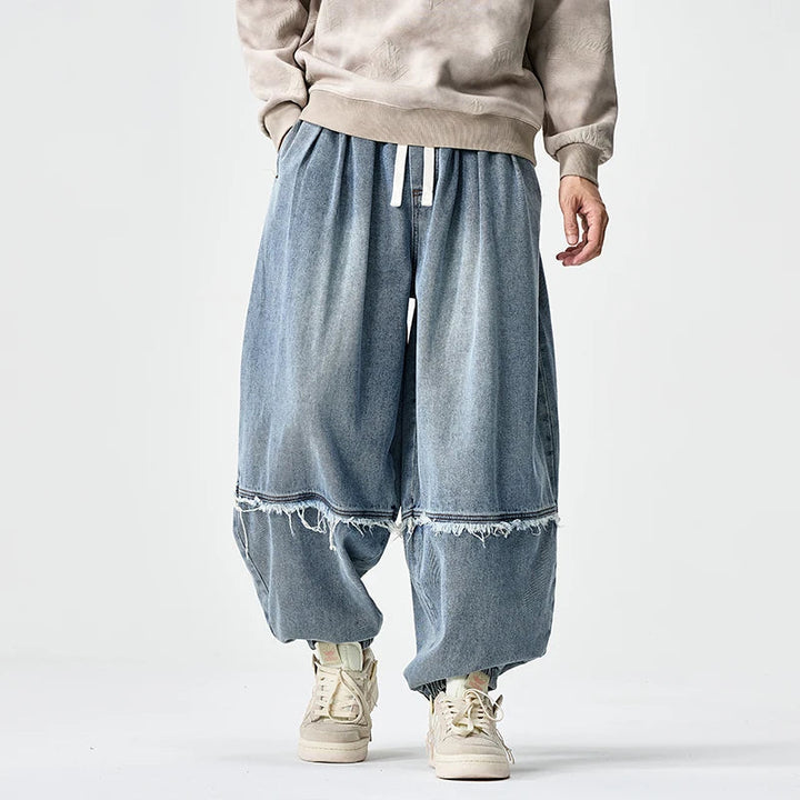 Brennan - Stylish Wide-Leg Denim Joggers