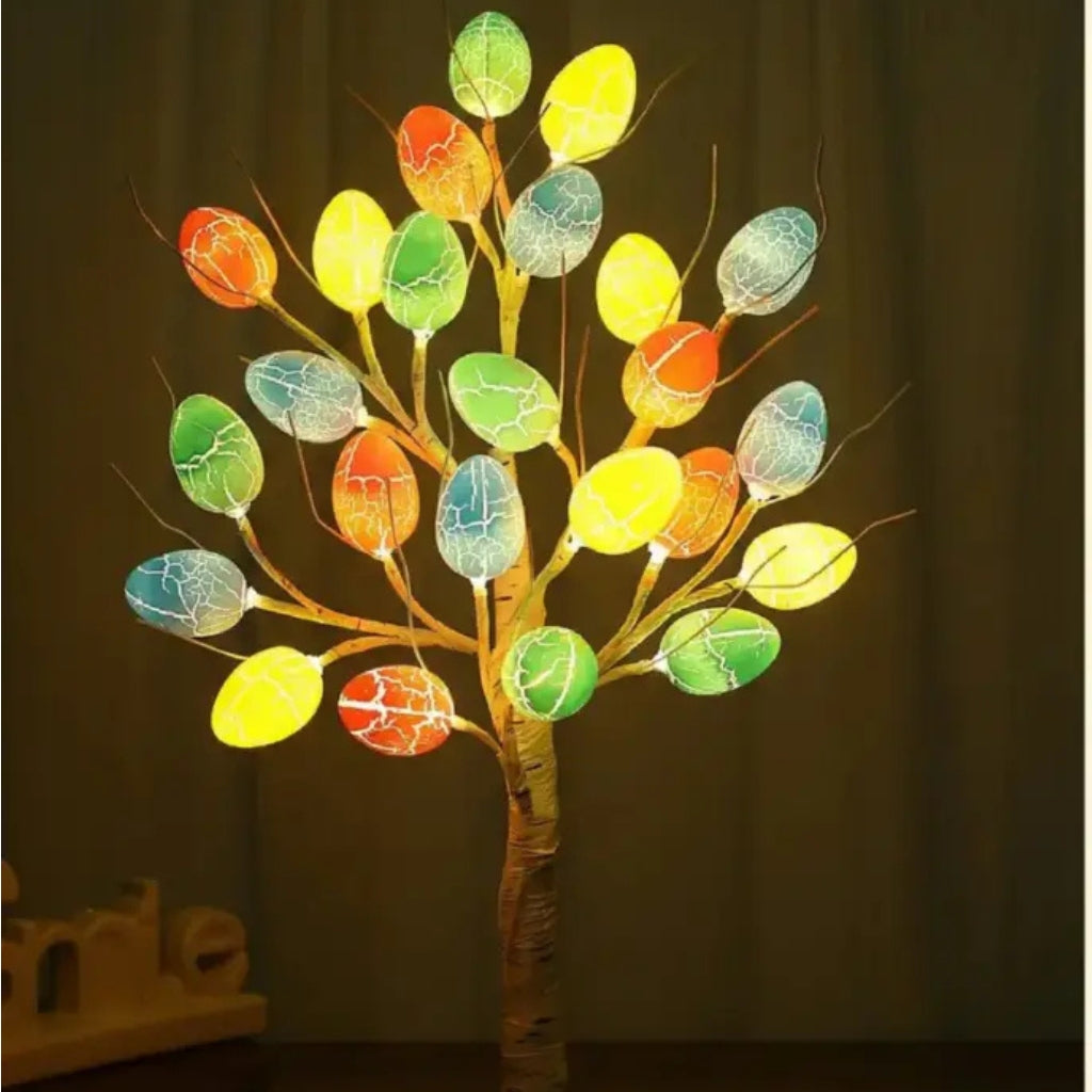 SpringAura - Colorful LED Easter Light Tree for Festive Home Decor