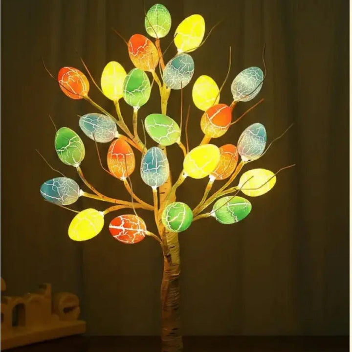 SpringAura - Colorful LED Easter Light Tree for Festive Home Decor