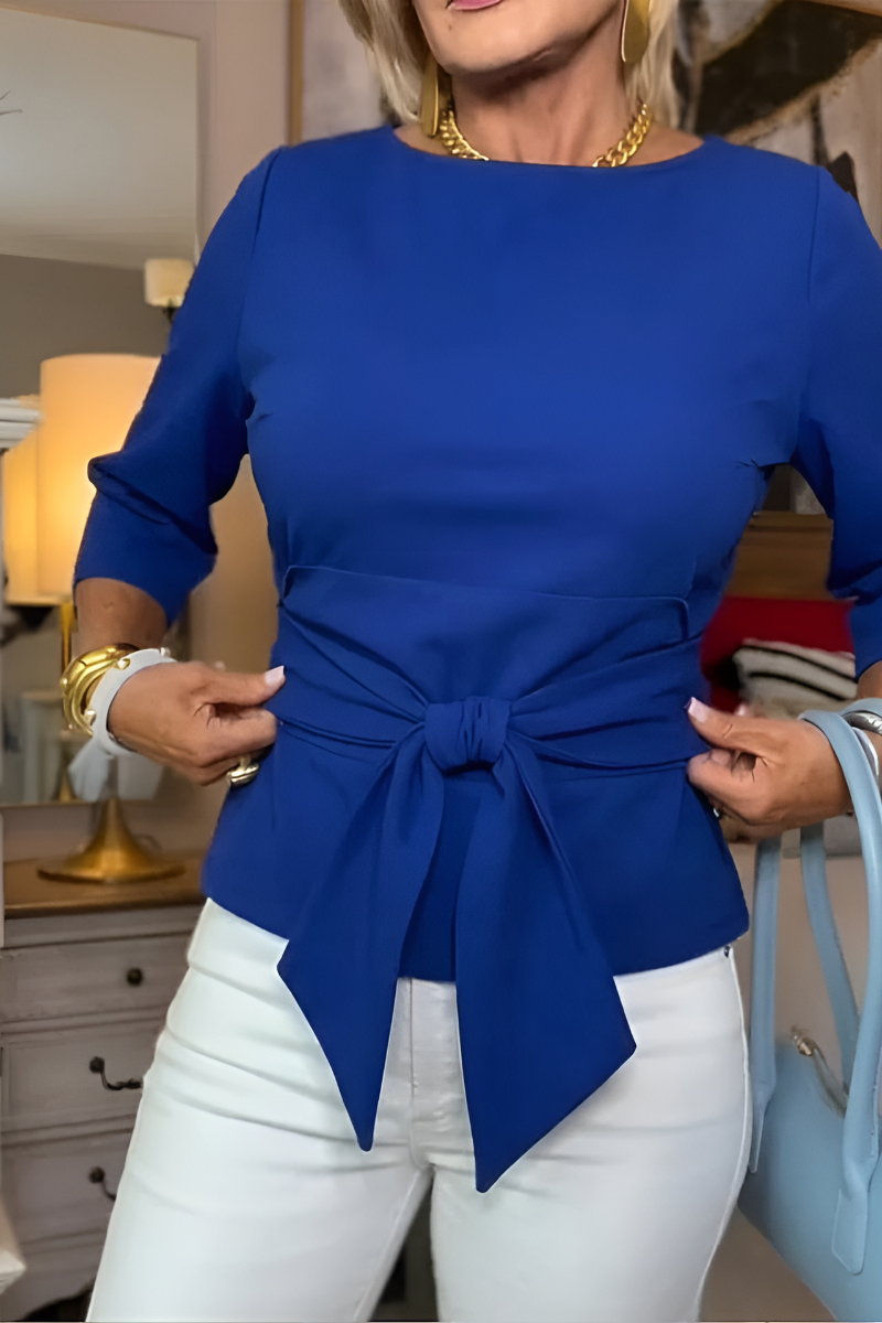 Shaniera - Stylish Waist Tie Top