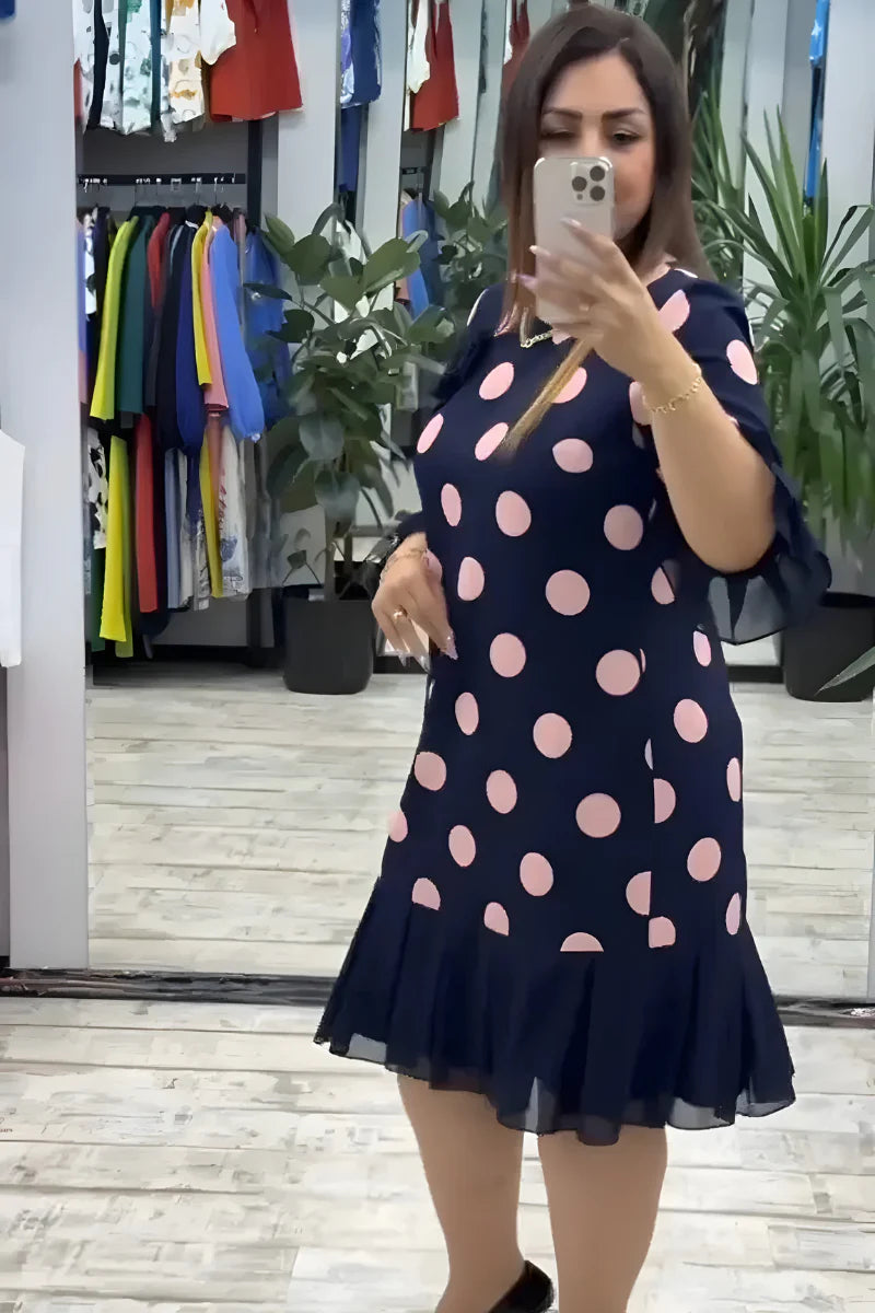 Gigi - Polka Dot Midi Dress With Flared Sleeves