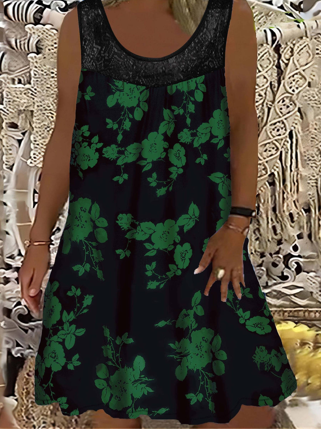 Samudri - Loose Sleeveless Maxi Dress With Round Neck