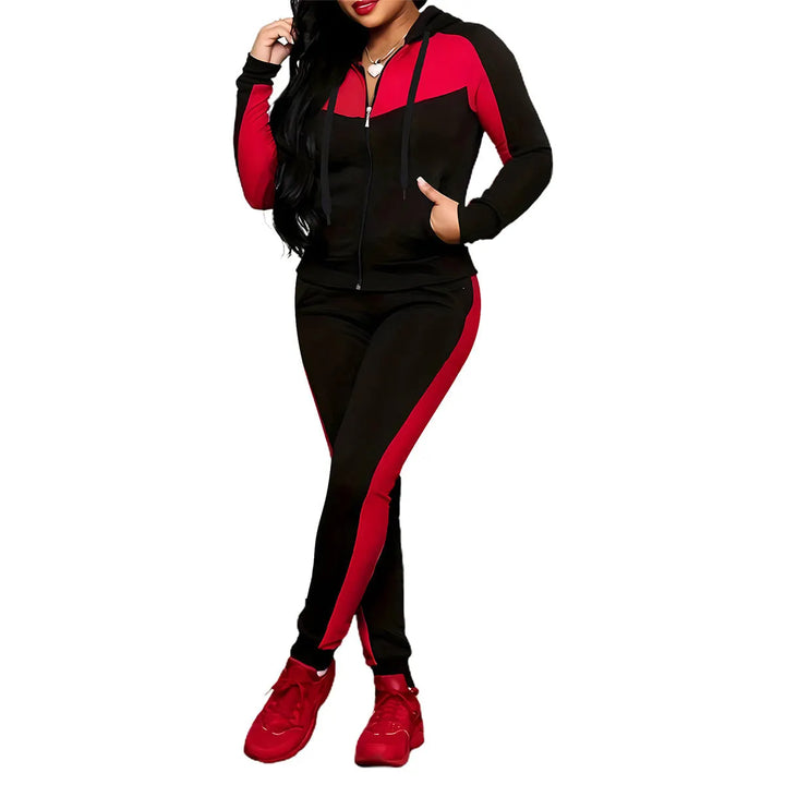 Sylvisoria - 2-Piece Colorblock Tracksuit Set