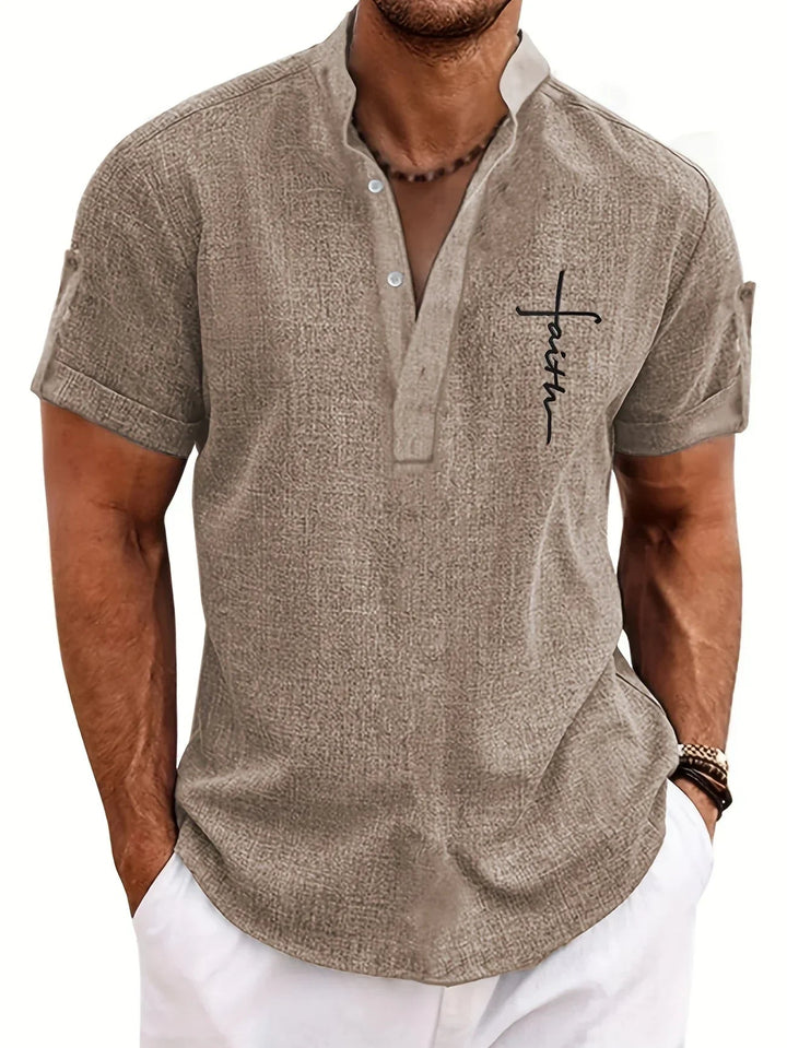 Samuelson - Elegant Short Sleeve Shirt With Collar