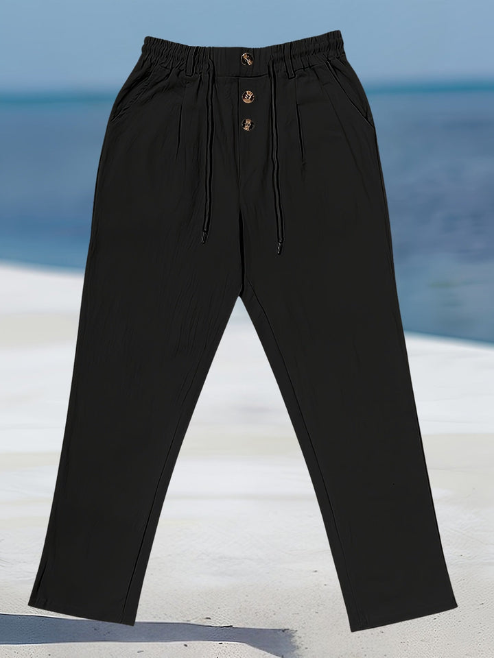 Aznar - Casual Linen Elastic Pant