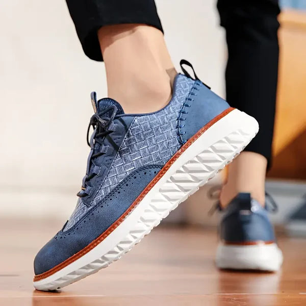 OptiShade - Sneakers With Woven Texture and Contrast Sole