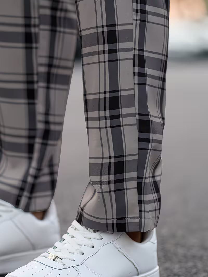 Idriz - Plaid Pants With Elastic Waist