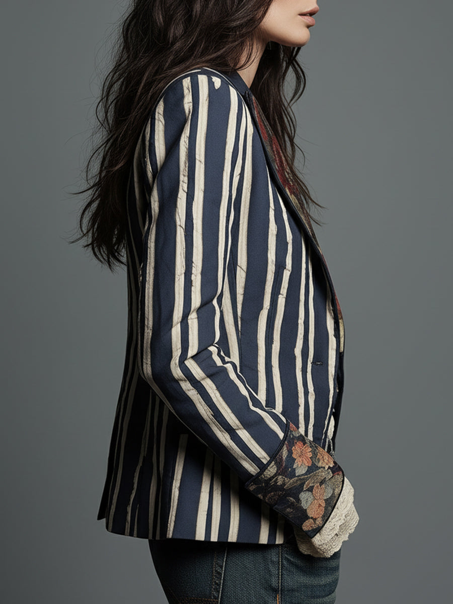 Shalisa - Bohemian Striped Blazer