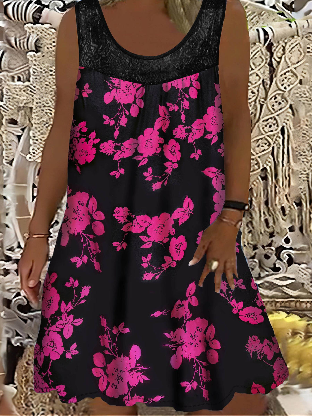 Samudri - Loose Sleeveless Maxi Dress With Round Neck