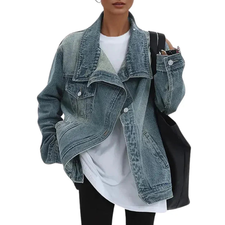 Estera - Asymmetrical Denim Jacket