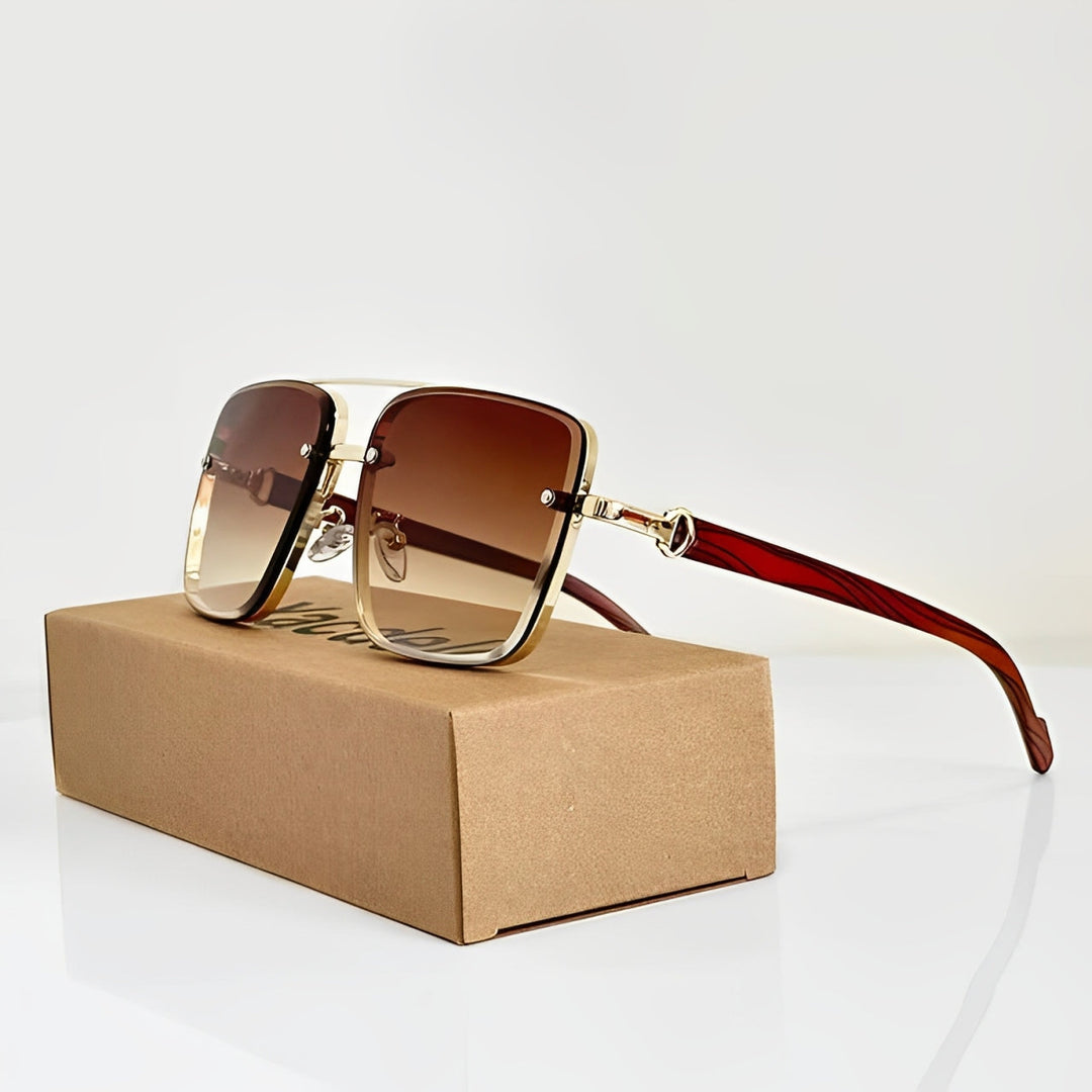 MetroLens - Double Bridge Square Sunglasses