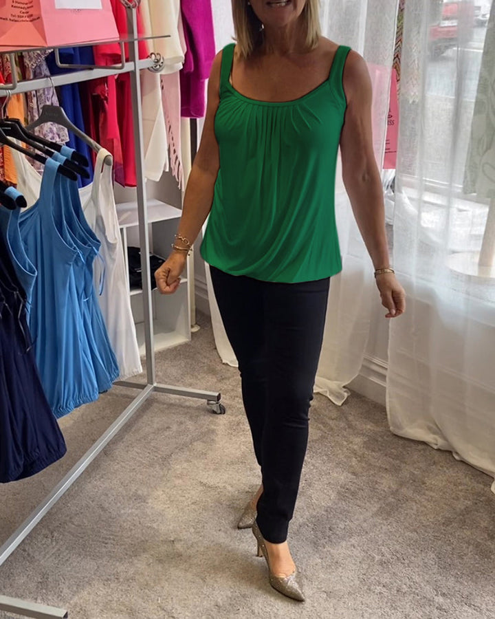 Hanner - Genuine Pleated Sleevless  Top