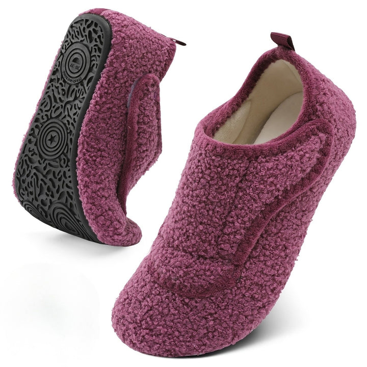 Renaana - Lightweight Wide Slipper With Rubber Sole