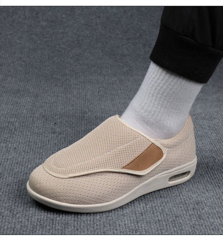 Isolenna - Mesh Shoes With Wide Strap and Thick Sole