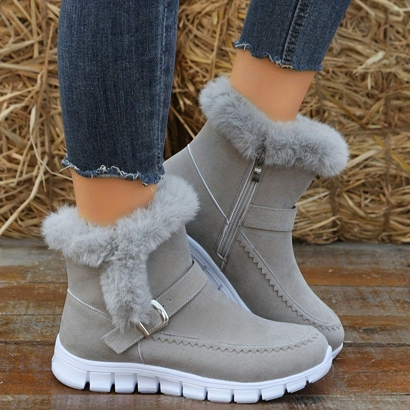 Seraiiana - Winter Snow Boot With Thick Sole