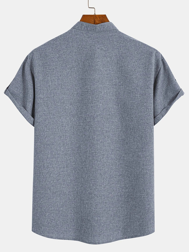 Samuelson - Elegant Short Sleeve Shirt With Collar