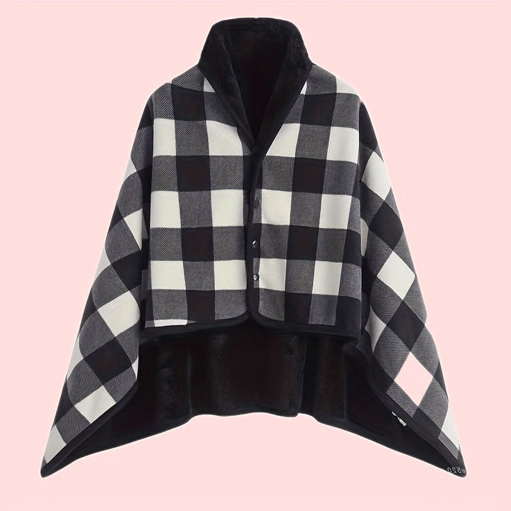 Emilette - Winter Plaid Wearable Blanket Shawl