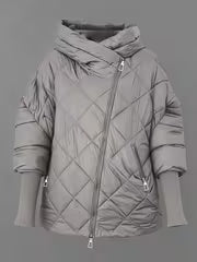 Solargrid - Jacket With Hood and Diamond Quilted Pattern