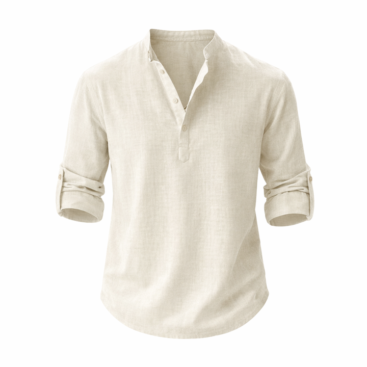 Galeazzo - Long Sleeve Cotton Linen Shirt
