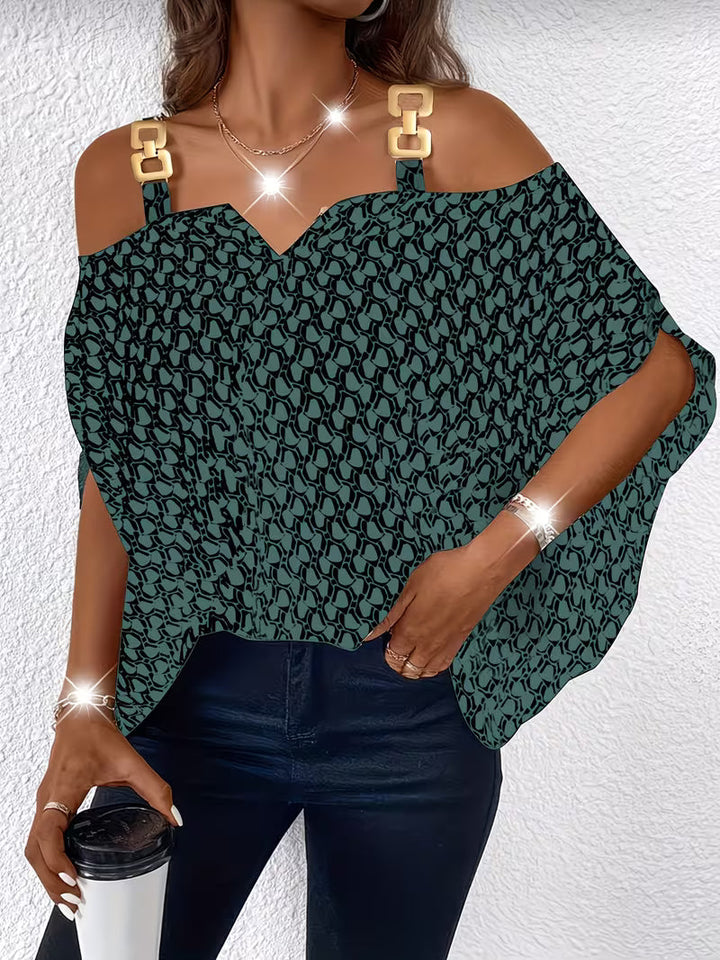Shae - Casual Printed Off-Shoulder Top