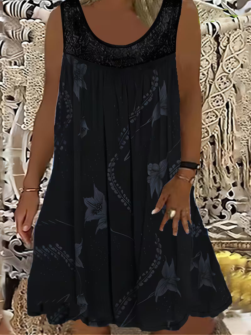 Samudri - Loose Sleeveless Maxi Dress With Round Neck