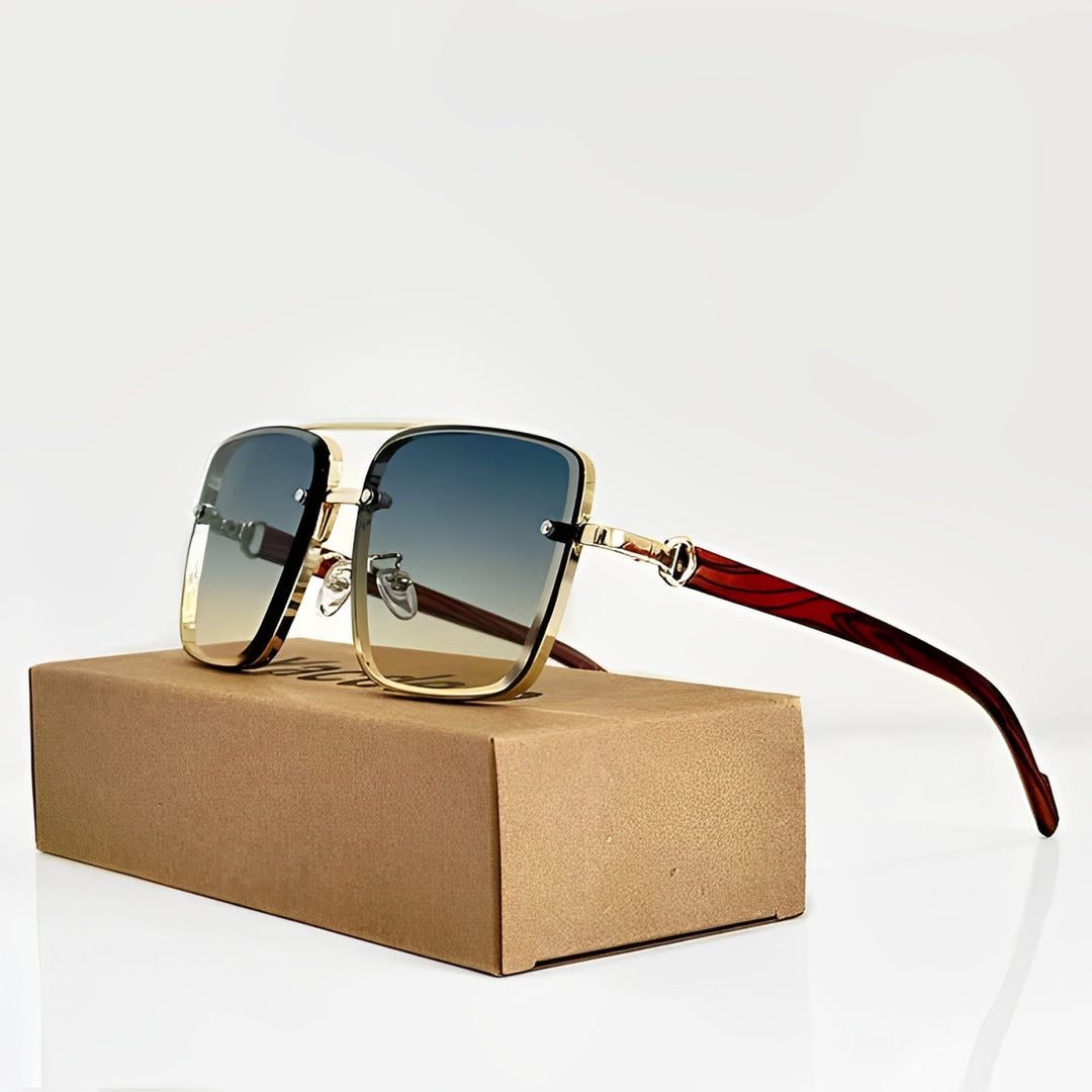 MetroLens - Double Bridge Square Sunglasses