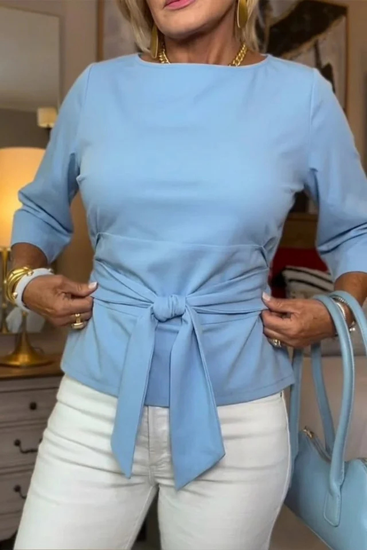 Shaniera - Stylish Waist Tie Top