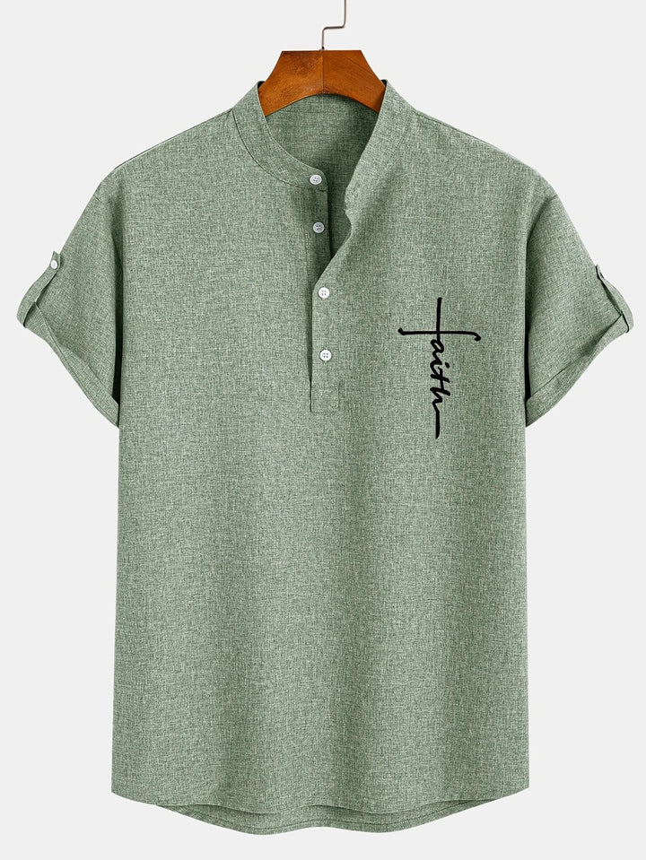 Samuelson - Elegant Short Sleeve Shirt With Collar
